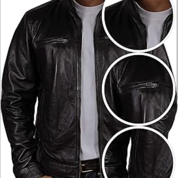 Vintage Levi’s Feaux Leather Zip Up Biker/Motorcycle Style Jacket - Picture 1 of 12